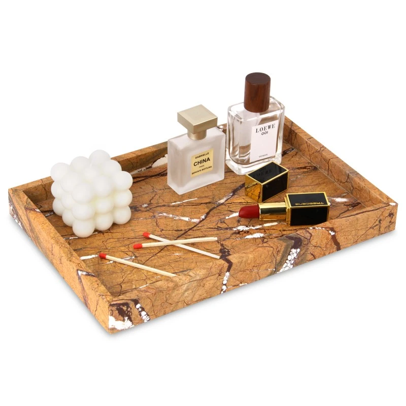 Plateau en marbre marron