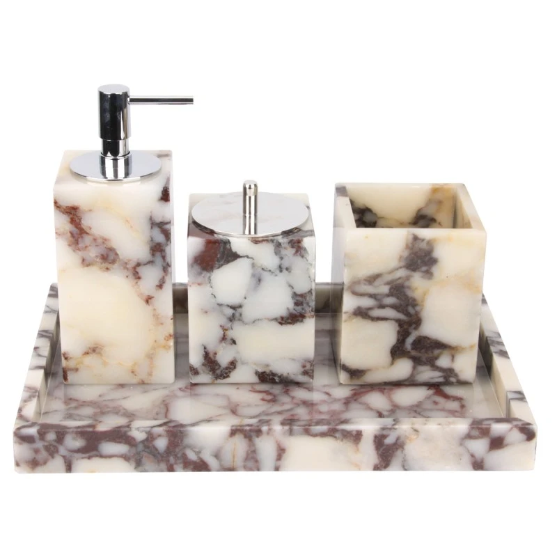 Ensemble de salle de bain en marbre violet Bulgari