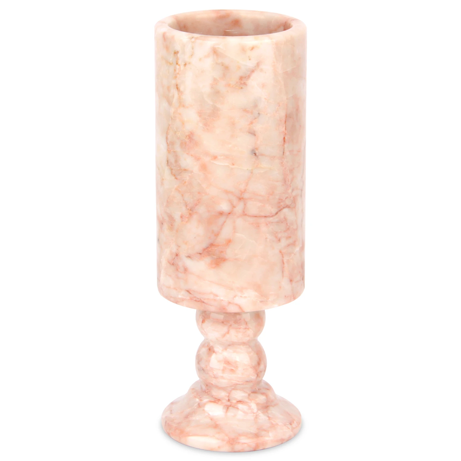 Vase &agrave; fleurs en marbre rose de luxe