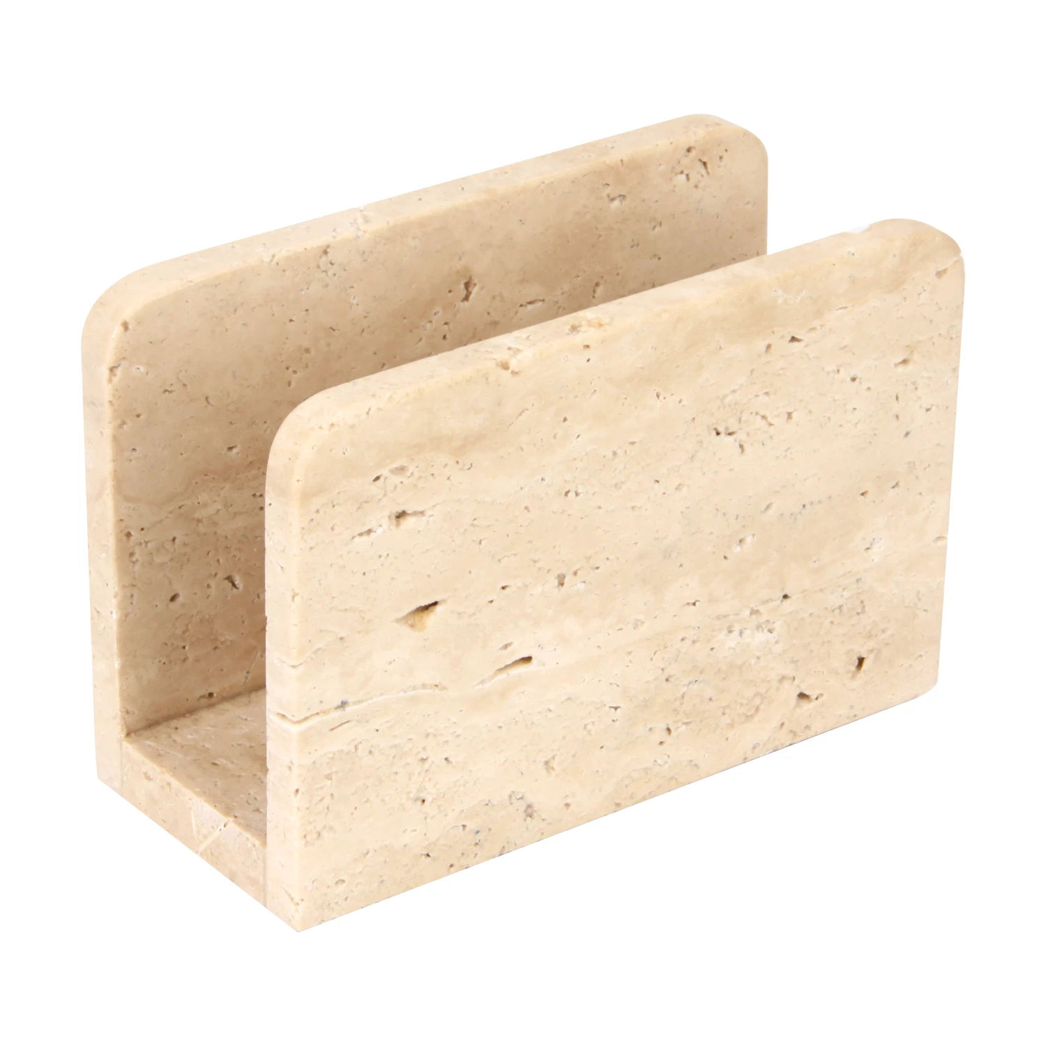 Porte-serviettes en marbre travertin beige