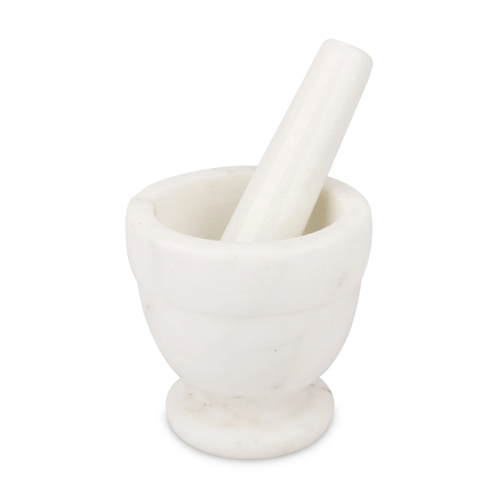 Mortier et pilon en marbre blanc D10,5x10,5&nbsp;cm H