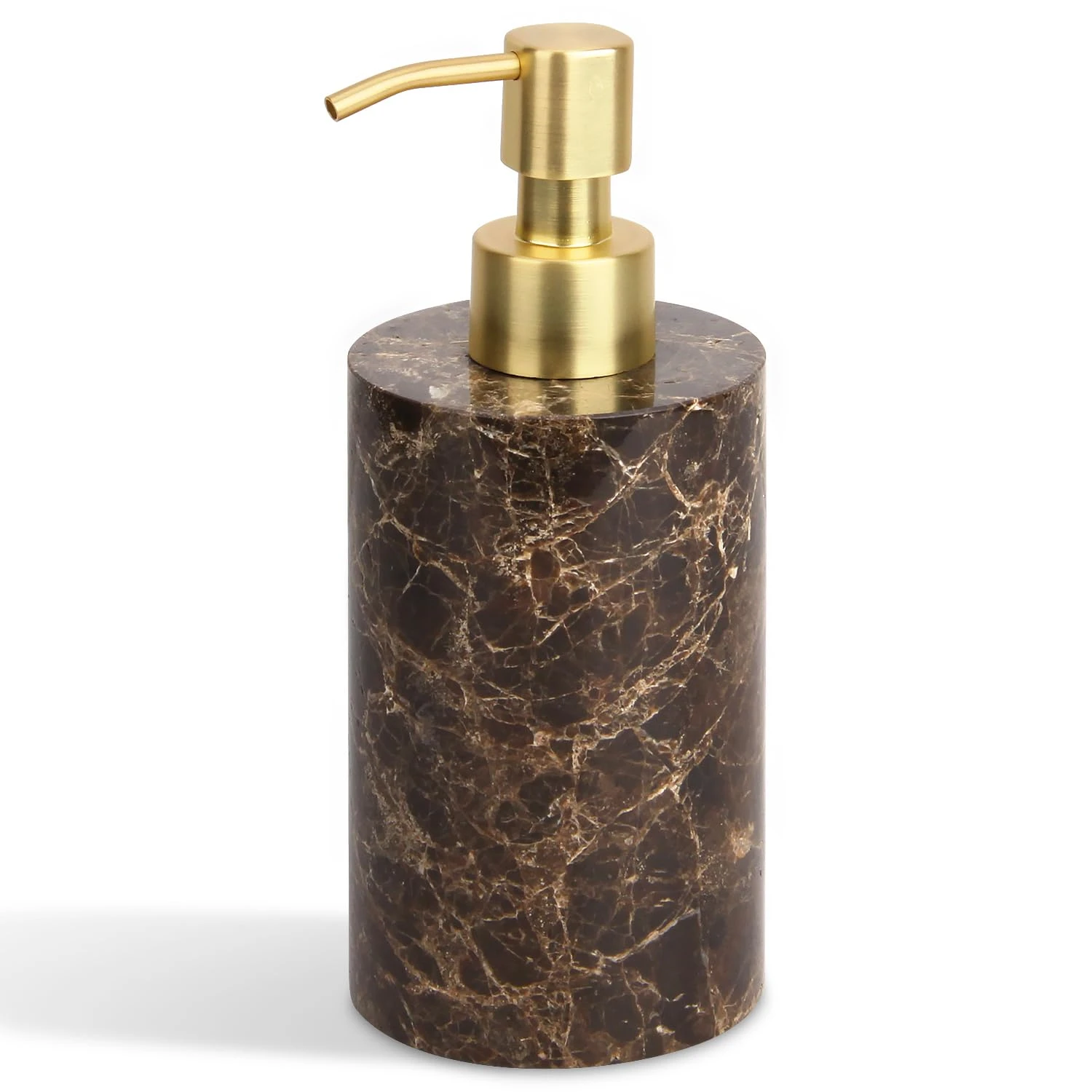 Distributeur de savon en marbre en filet de caf&eacute;