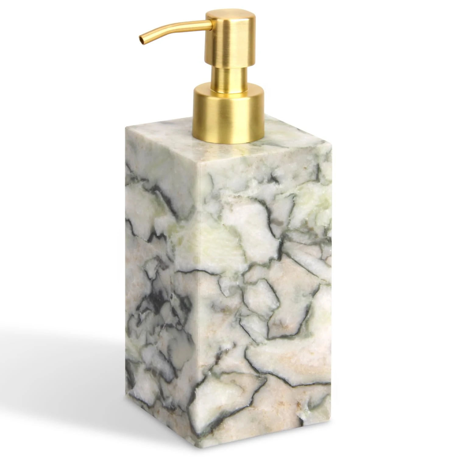 Distributeur de marbre carr&eacute; vert &eacute;meraude