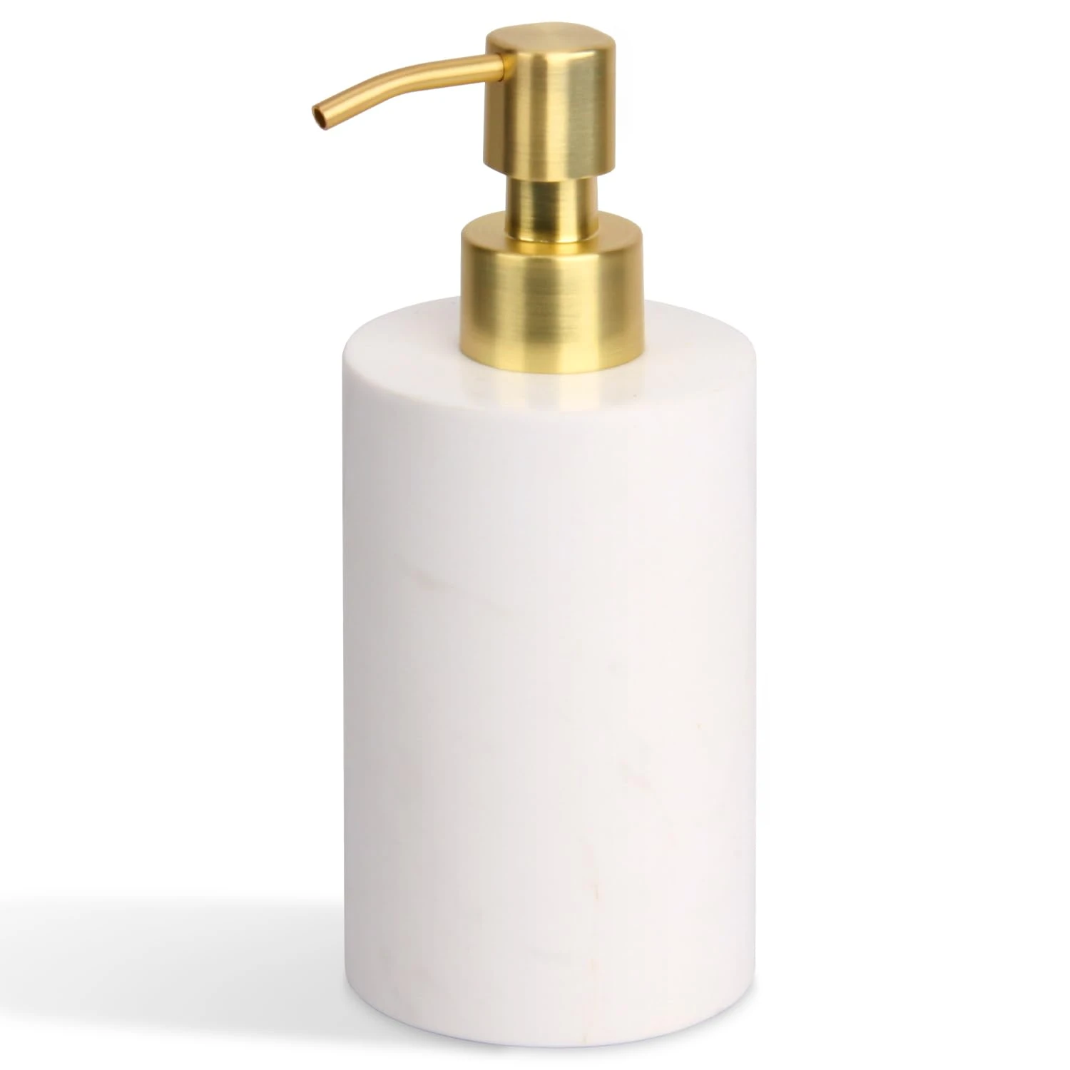 Distributeur de savon rond en marbre Jazz White