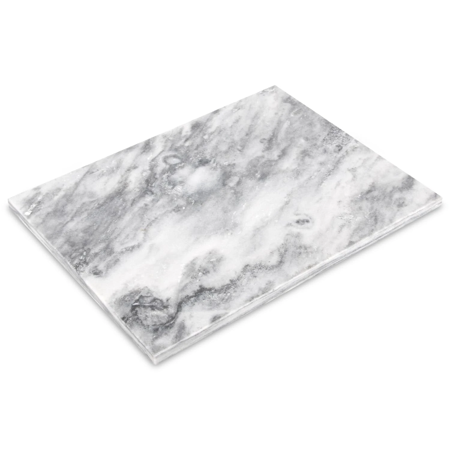 Set de table rectangle en marbre gris blanc