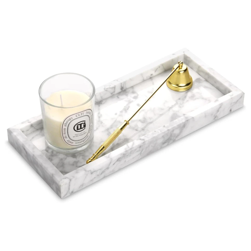 Plateau rectangulaire en marbre de Carrare