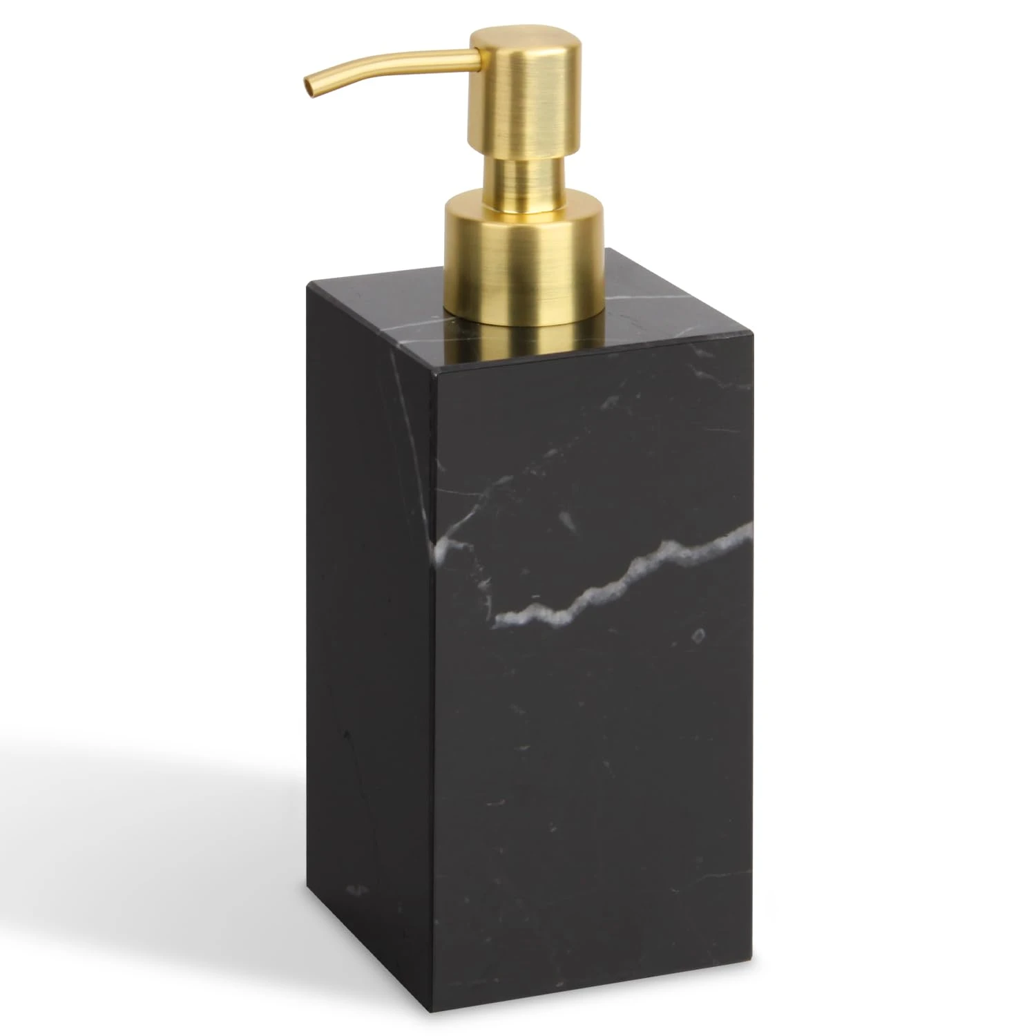 Distributeur de savon en marbre noir Marquina Square