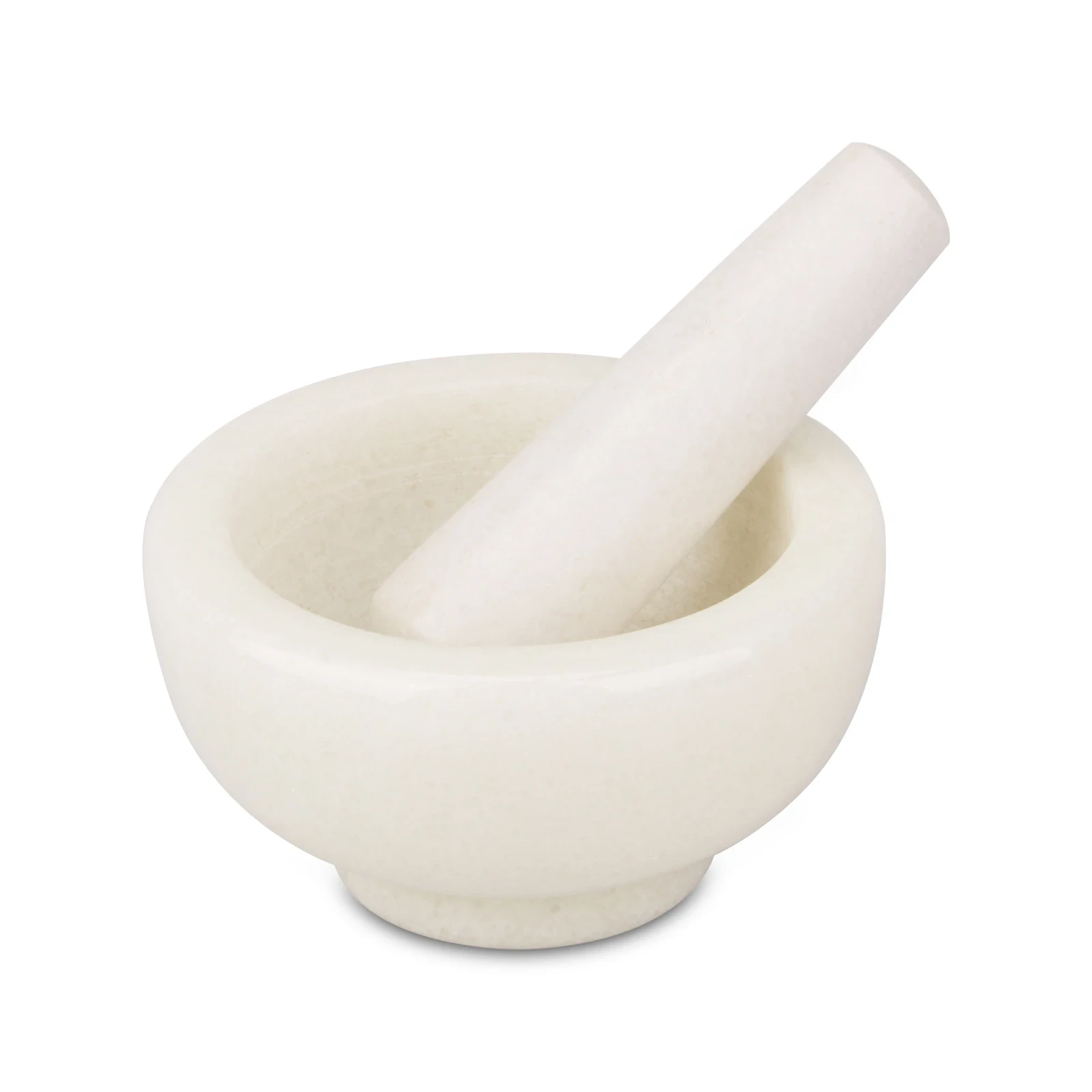 Mortier et pilon en marbre blanc D11,5x6,5&nbsp;cm H