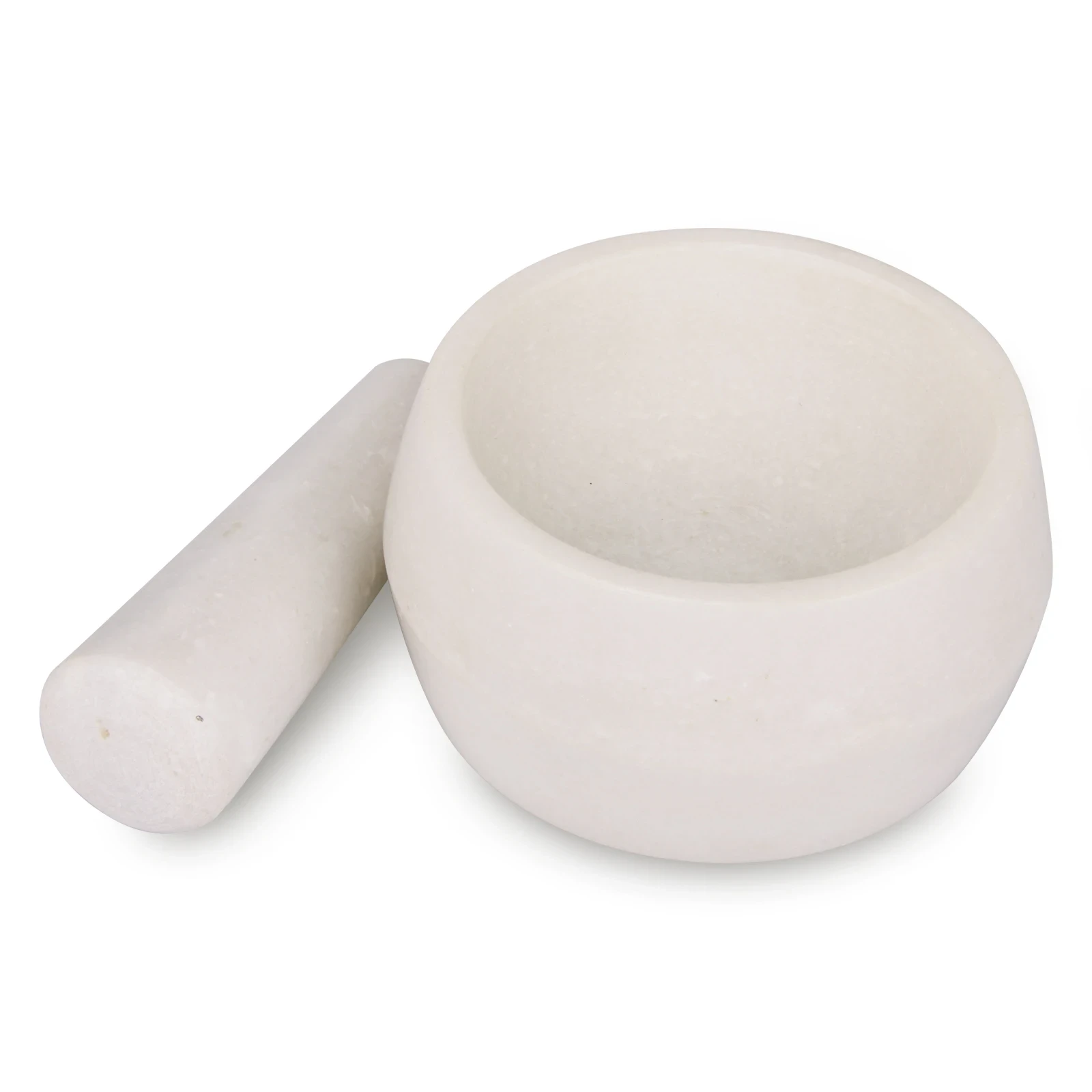 Mortier et pilon en marbre blanc D11,5x6&nbsp;cm H
