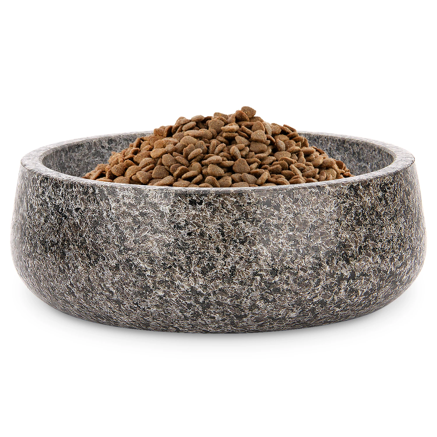 Bol pour chien en granit, r&eacute;cipient d'eau et de nourriture pour animaux de compagnie lest&eacute; en pierre