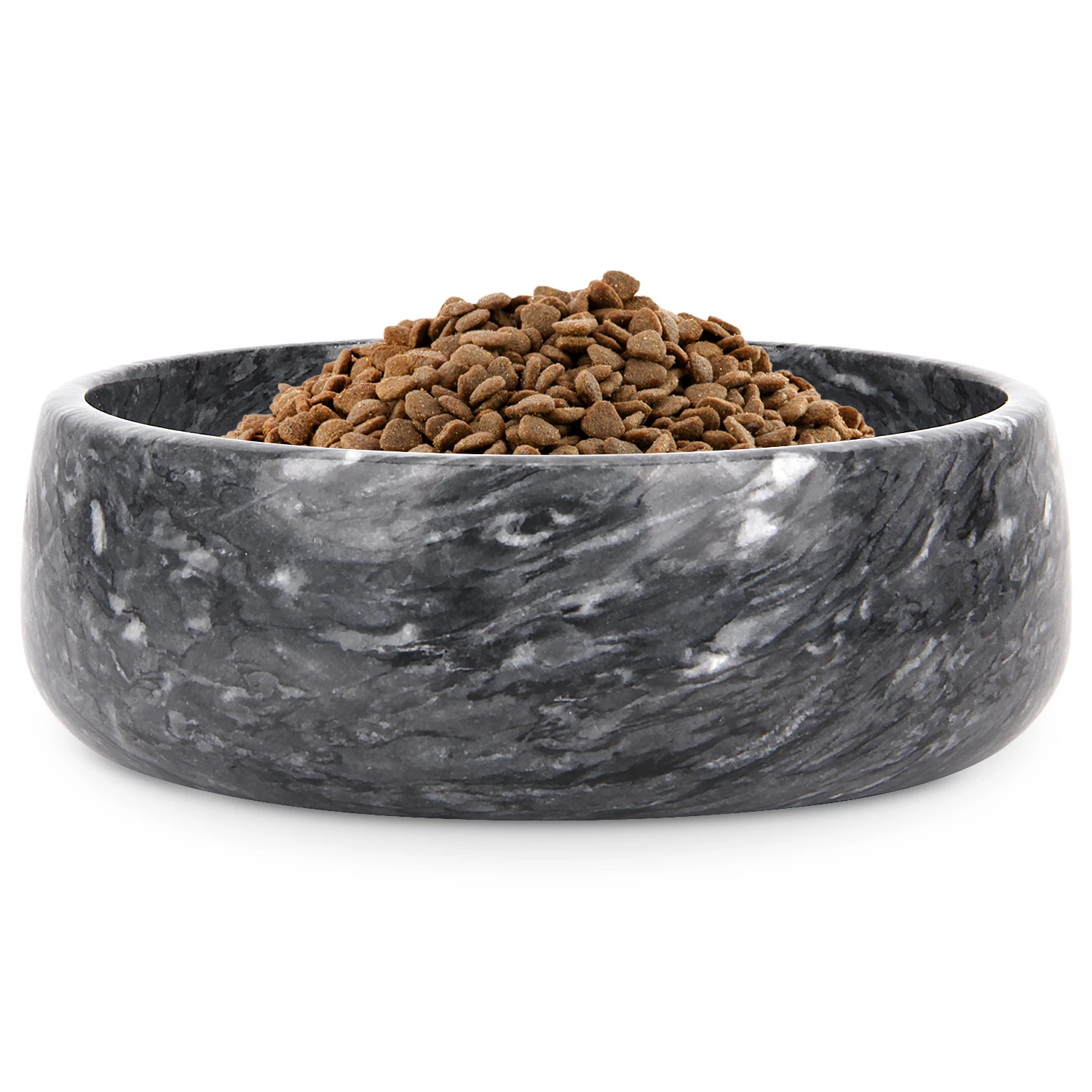 Bol pour chien en marbre, gamelle naturelle robuste pour animaux de compagnie, gamelle antid&eacute;rapante