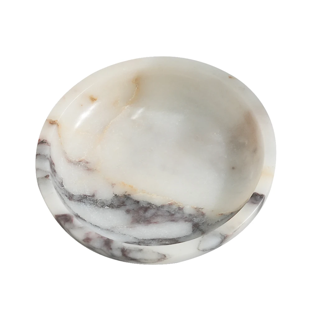 Plateau rond en marbre de luxe Bulgari